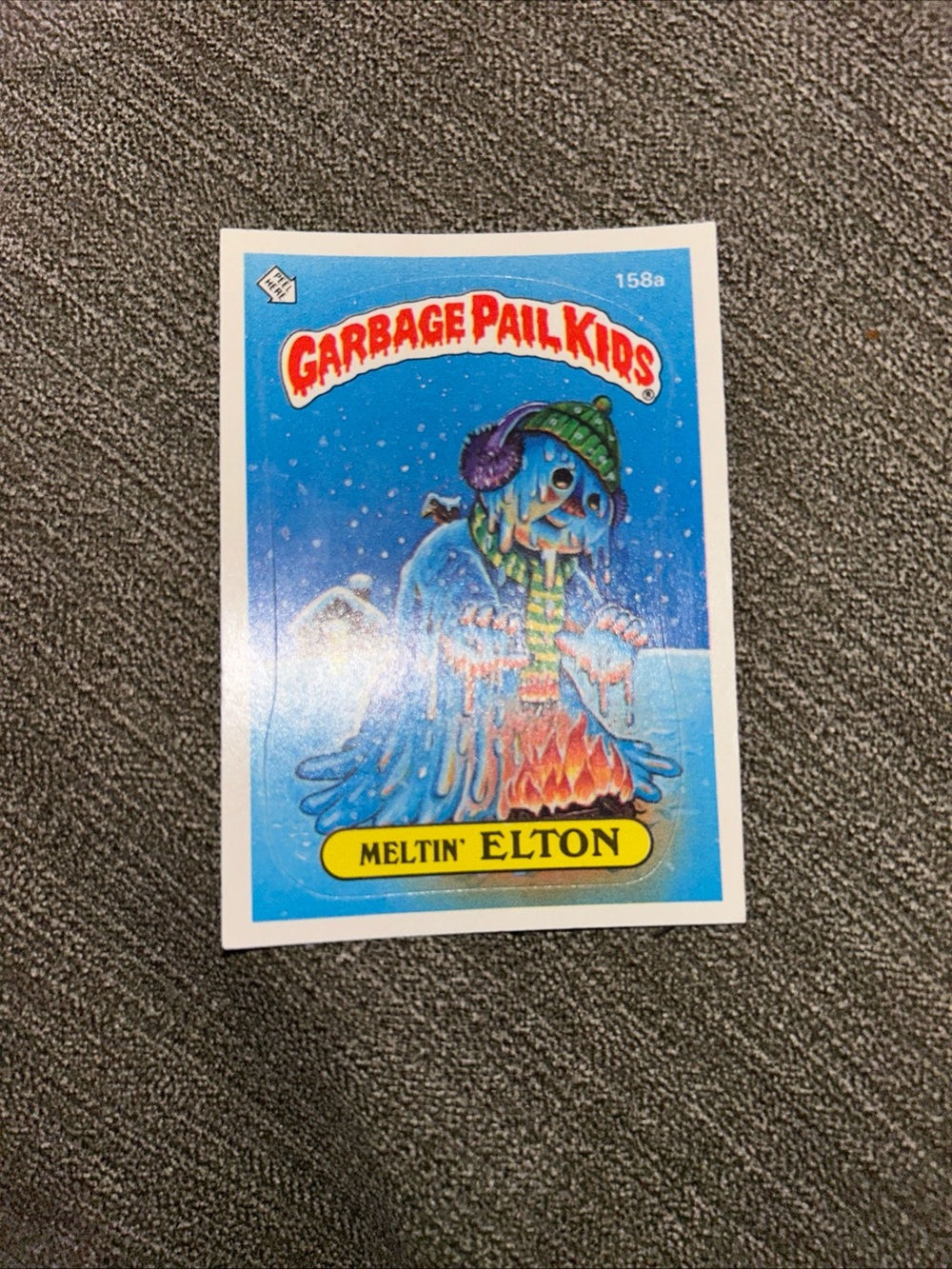 Garbage Pail Kids Melting Elton Trading Card - Blue